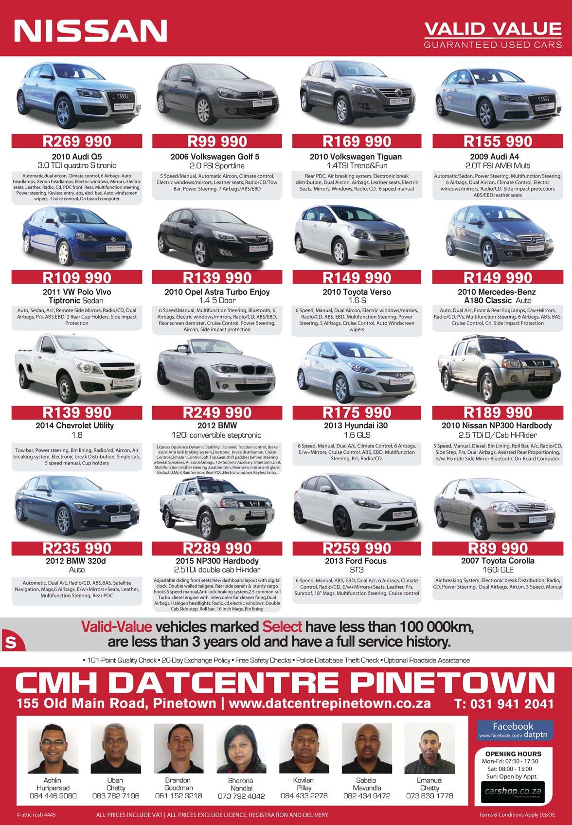 CMH Nissan Pinetown August Specials
