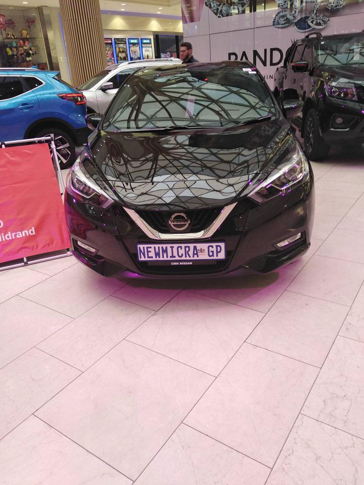 FRONT CLOSE UP IMAGE FOR THE NEW NISSAN MICRA AT THE Mall of Africa